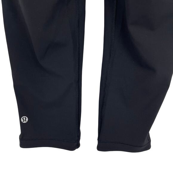 Lululemon Smooth Stride Crop 17” Black Full On Luxtreme Size 6 - Picture 7 of 8